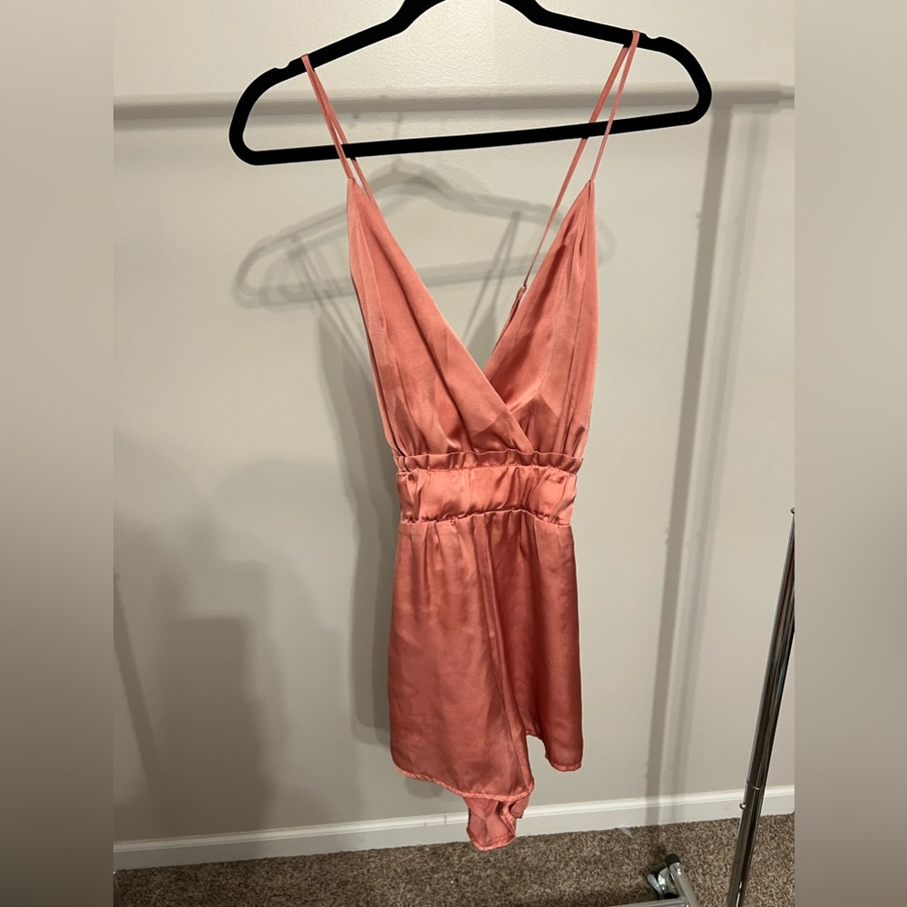 Silk Open Back Romper